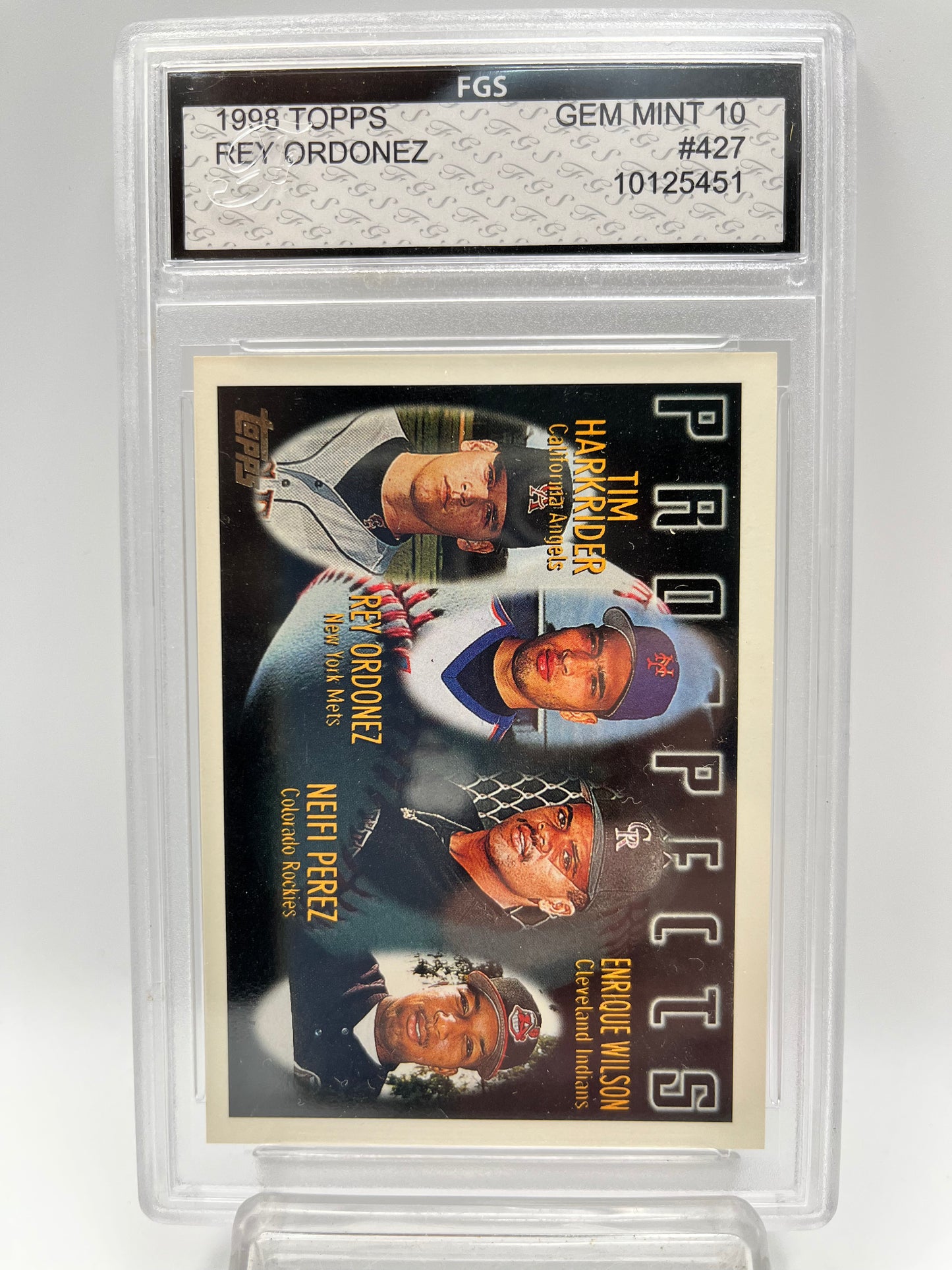 1998 Rey Ordonez Topps #427 Rookie Graded Gem Mint 10