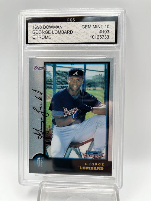 1998 George Lombardo Bowman Chrome #193 Rookie Graded Gem Mint 10