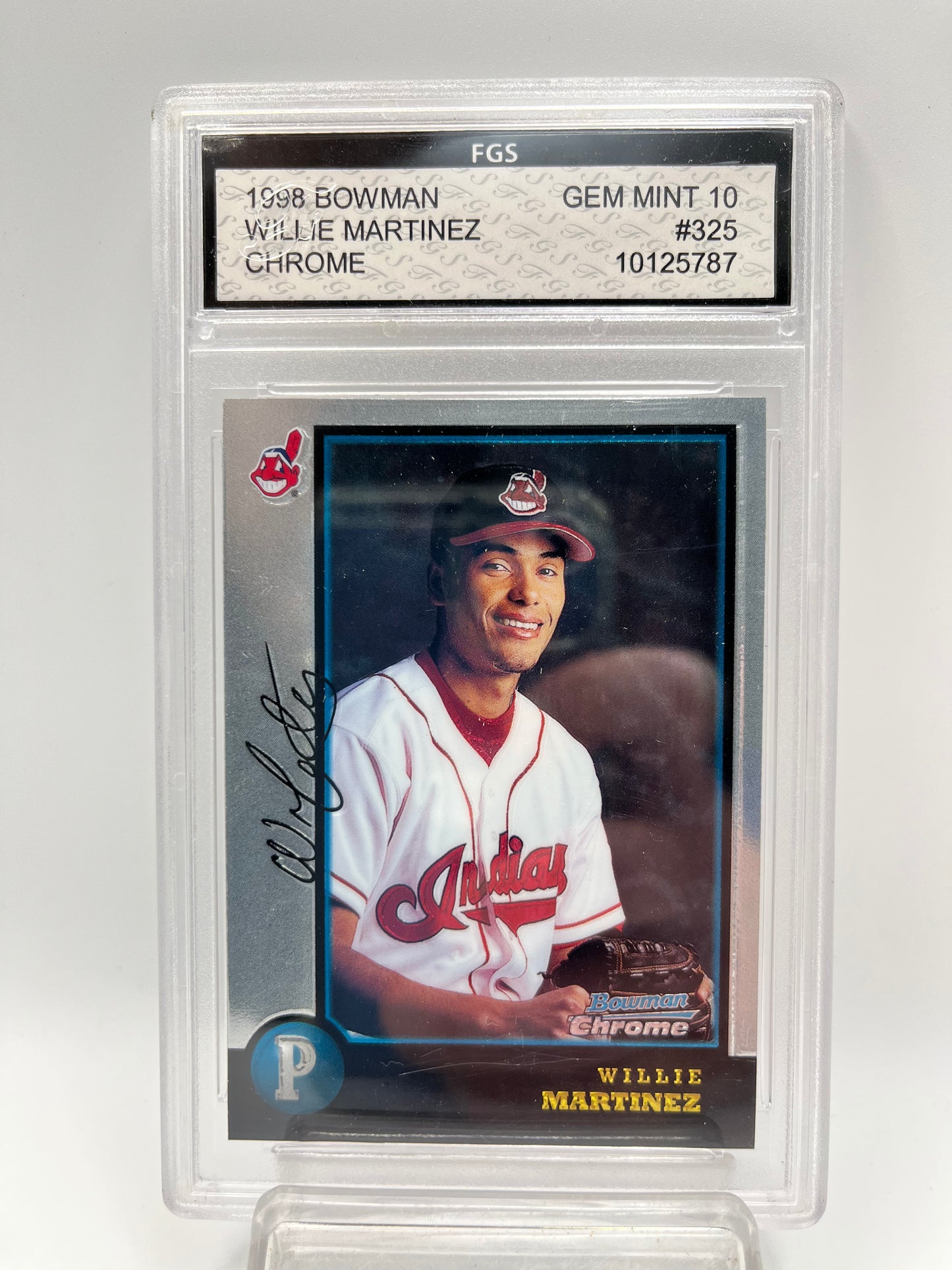 1998 Willie Martinez Bowman Chrome #325 Rookie Graded Gem Mint 10