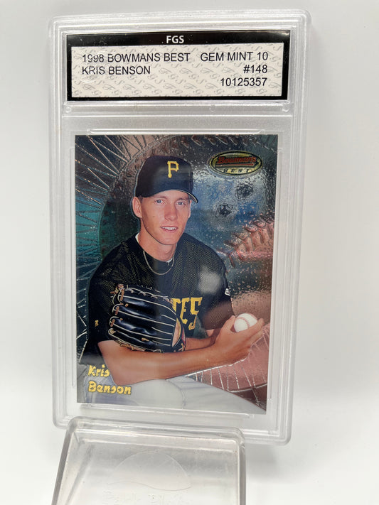 1998 Kris Benson Bowman Best #148 Rookie Graded Gem Mint 10