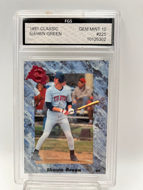 1991 Shawn Green Classic #225 Rookie Graded Gem Mint 10