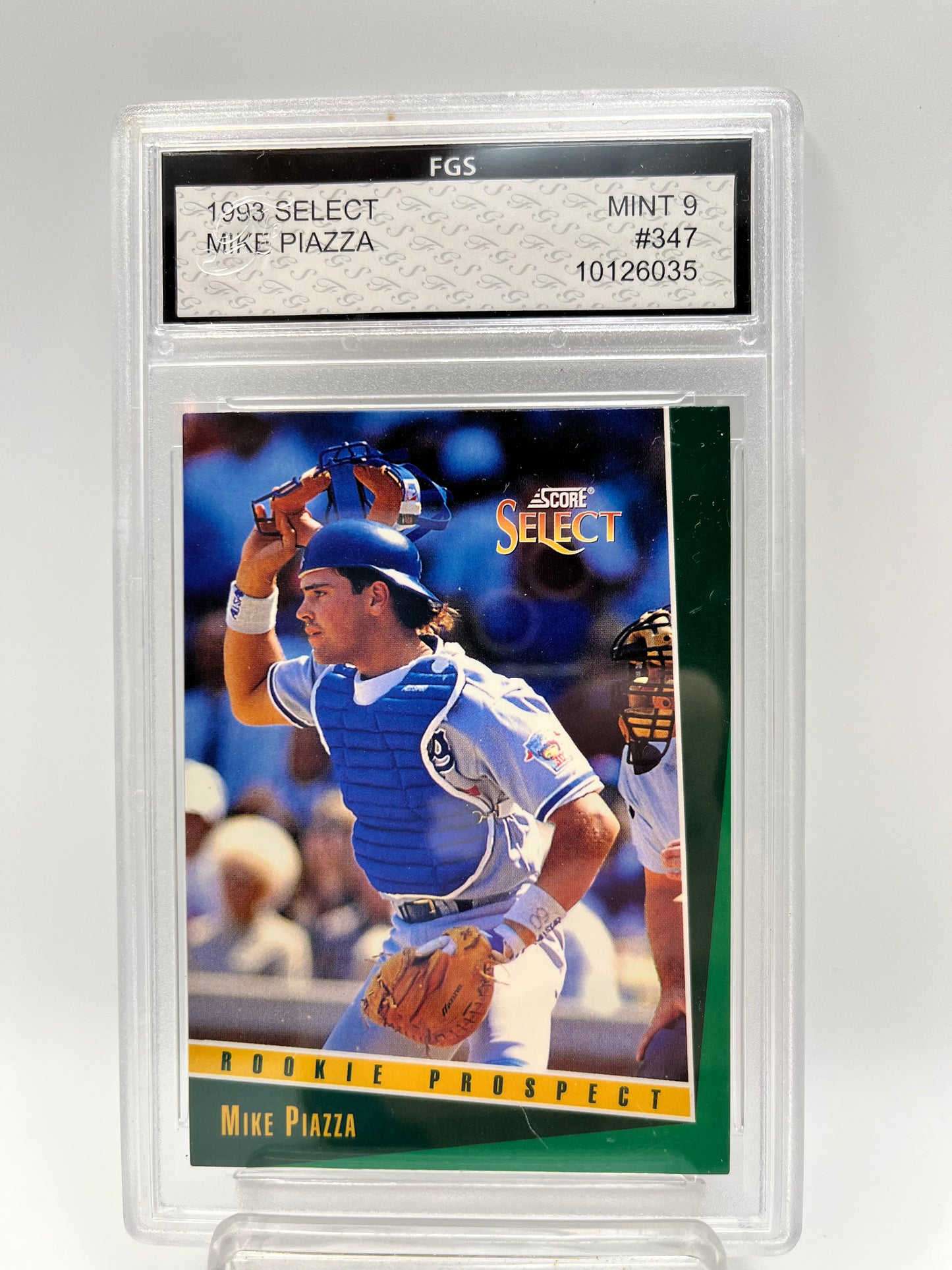 1993 Mike Piazza Select #347 Rookie Prospect Graded Mint 9