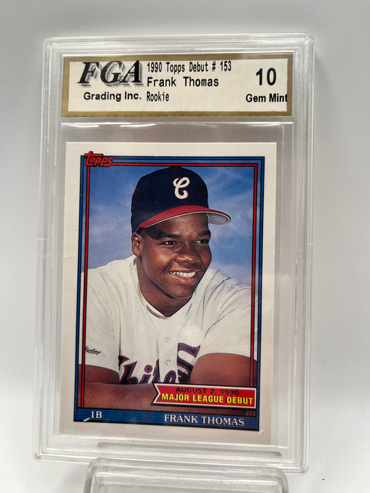 1990 Frank Thomas Topps Debut #153 Rookie  Graded Mint 9