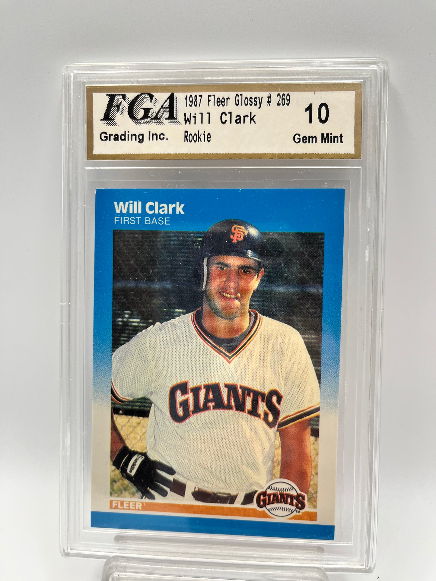 1987 Will Clark Fleer Glossy #269 Rookie  Graded Gem Mint 10