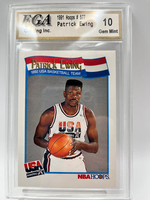 1991 Karl Malone NBA Hoops #550 Graded Gem Mint 10 Team USA
