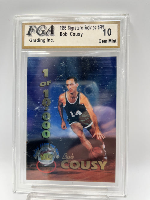 1995 Bob Cousy Kromax Signature Rookies #FP1 Graded Gem Mint 10