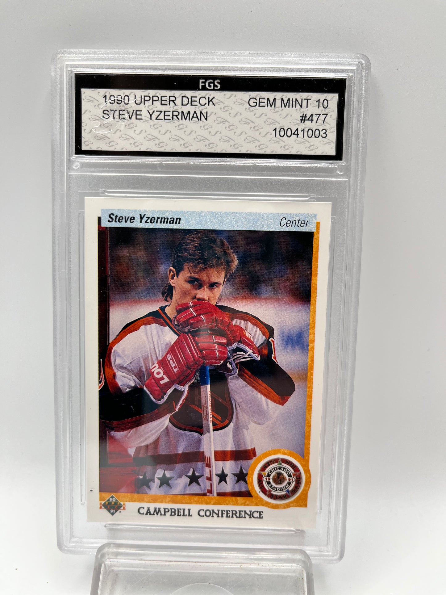 1990-91 Steve Yzerman Upper Deck #477 Graded Gem Mint 10