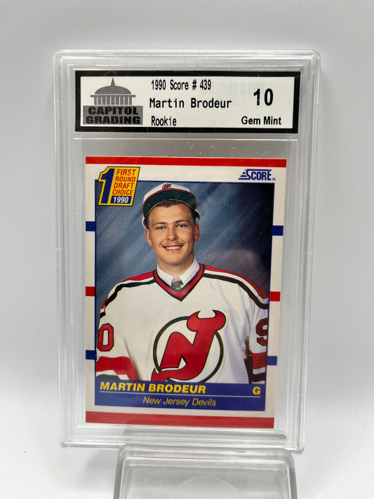 1990-91 Martin Brodeur Score #439 Rookie Graded Gem Mint 10  1st Round