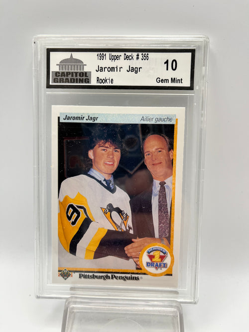 1990-91 Jaromir Jagr Upper Deck #356 Rookie Graded Gem Mint 10