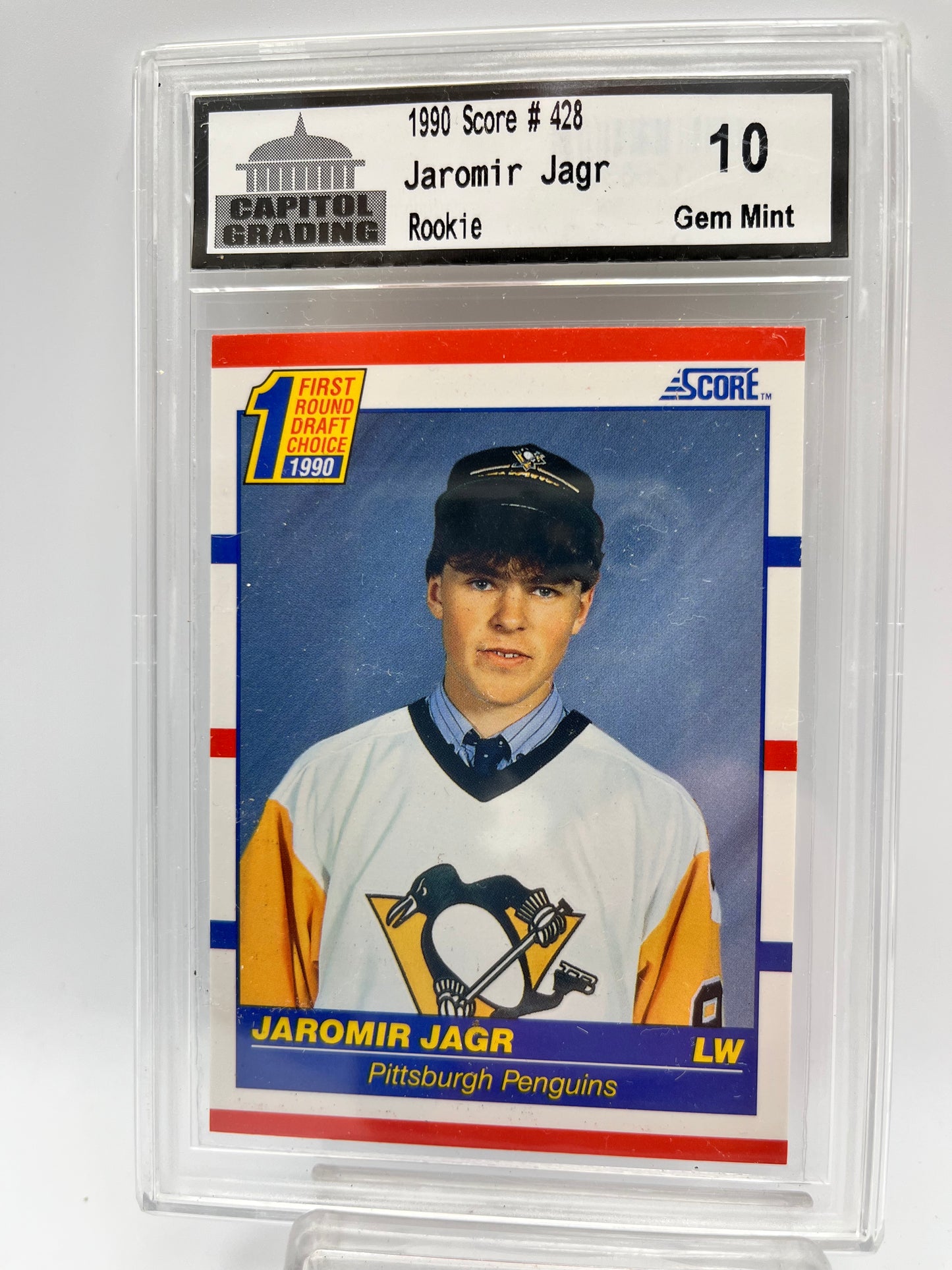 1990-91 Jaromir Jagr Score #428 Rookie Graded Gem Mint 10