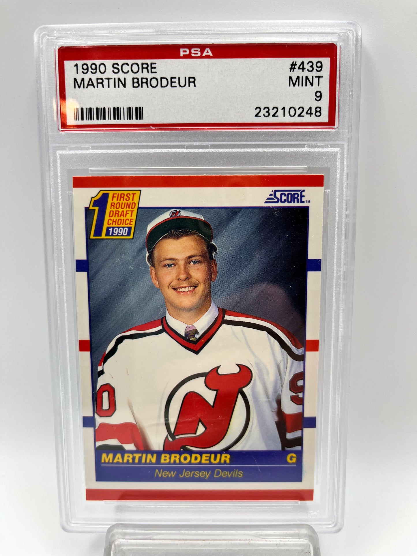 1990-91 Martin Brodeur Score #439 Rookie Graded  Mint 9