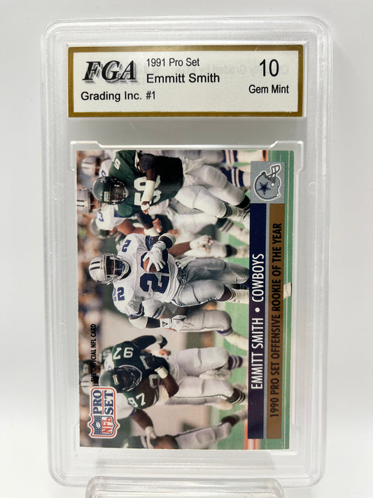 1991 Emmitt Smith Pro Set #1  Graded Gem Mint 10