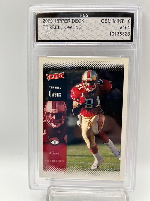 2000 Terrell Owens Upper Deck #165 Graded Gem Mint 10