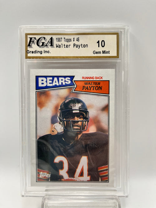 1987 Walter Payton Topps #46 Graded Gem Mint 10