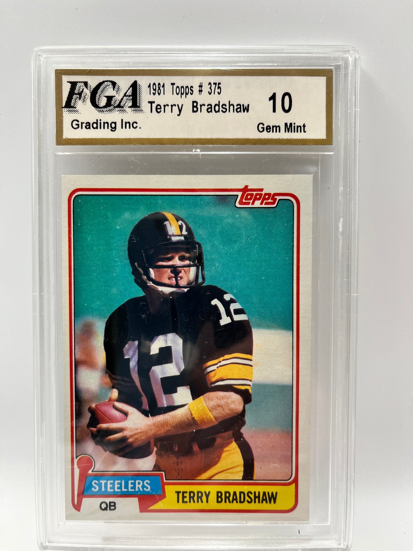 1981 Terry Bradshaw Tops #375 Graded Gem Mint 10