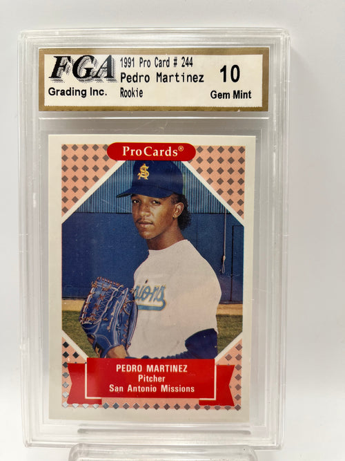 1991 Pedro Martinez Pro Cards #244 Rookie Graded Gem Mint 10