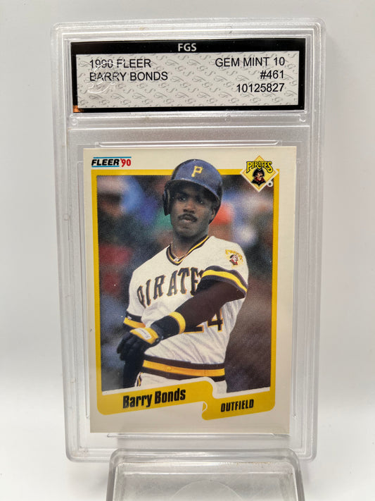 1990 Barry Bonds Fleer #461 Graded Gem Mint 10
