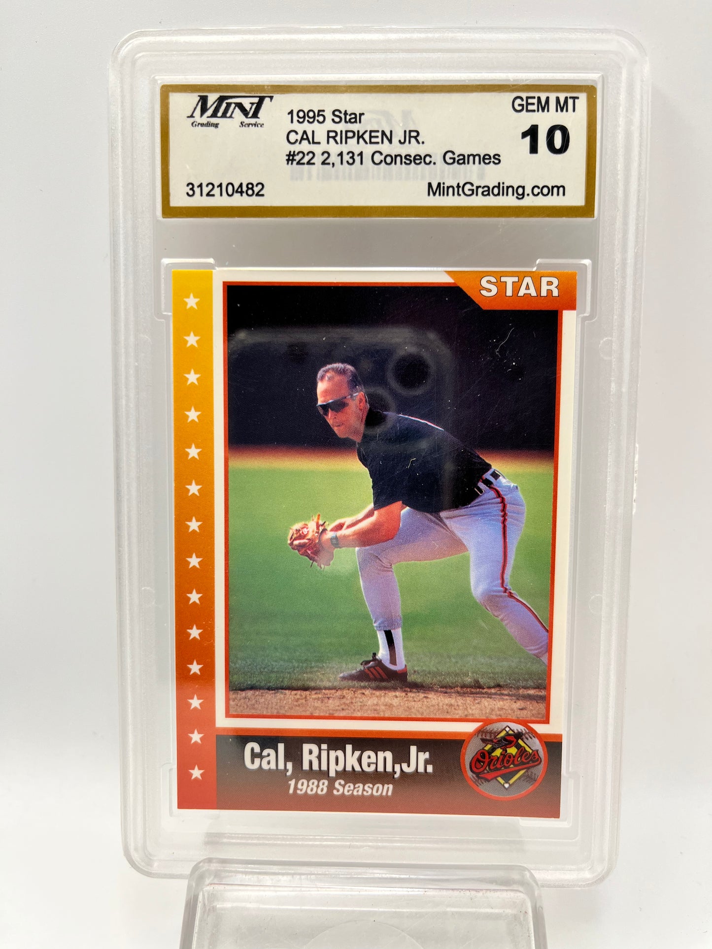 1995 Cal Ripken Jr. Star #22 Graded Gem Mint 10