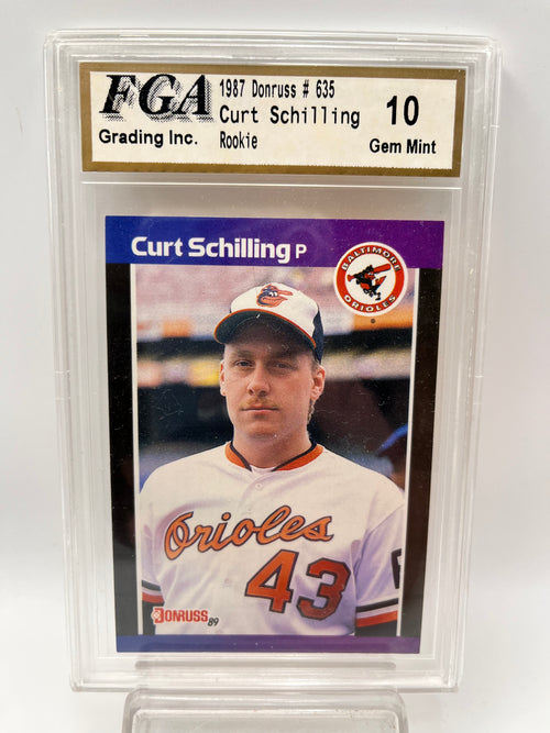1989 Curt Shilling Donruss #635 Rookie Graded Gem Mint 10