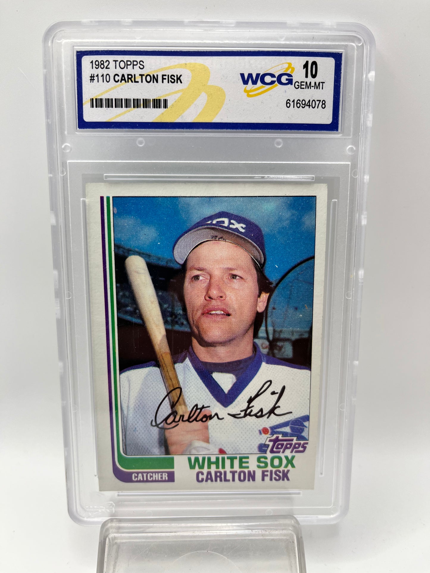 1982 Carlton Fisk Topps #110 Graded Gem Mint 10