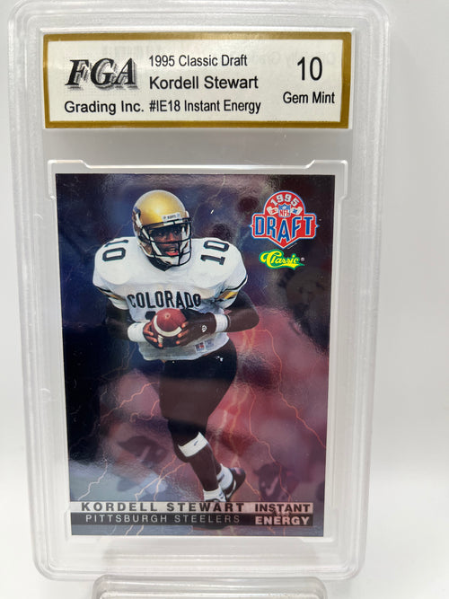 1995 Kordell Stewart Rookie Classic Draft IE-18 Instant Energy  Graded Gem Mint 10