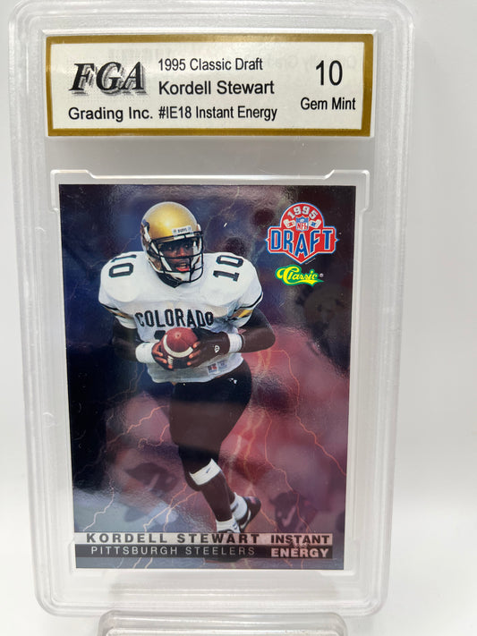 1995 Kordell Stewart Rookie Classic Draft IE-18 Instant Energy  Graded Gem Mint 10