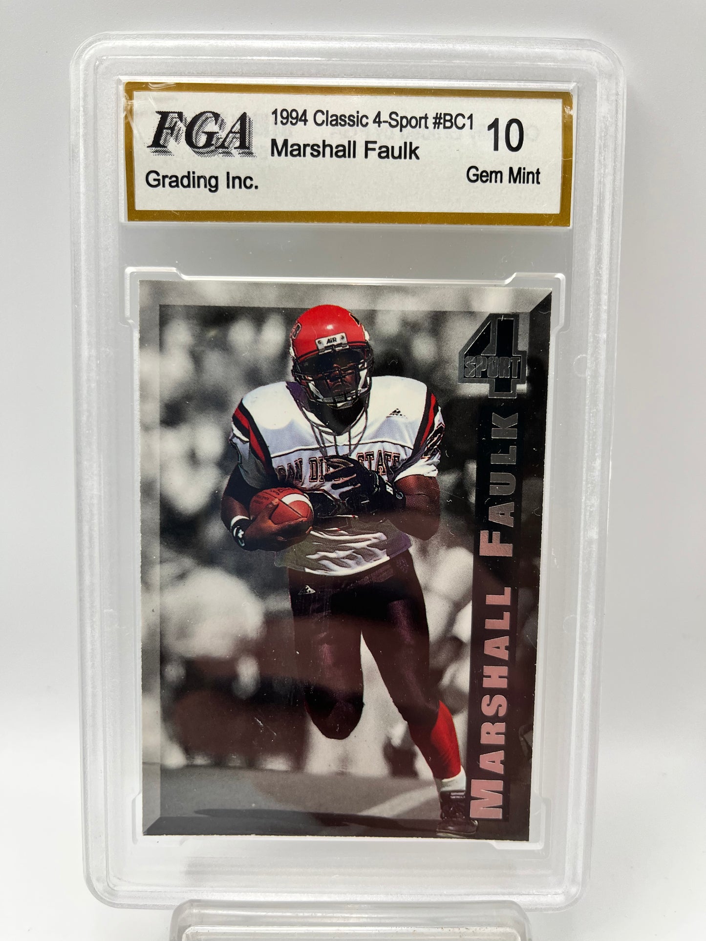 1994 Marshall Faulk Classic 4-Sport BC1 Graded Gem Mint 10 Rookie